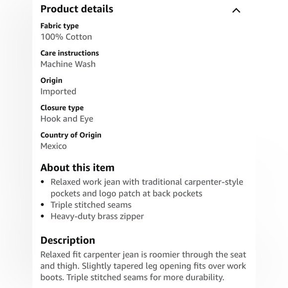 NWOT-Dickies men’s relaxed, fit carpenter jeans. MSRP $40 - Picture 14 of 14